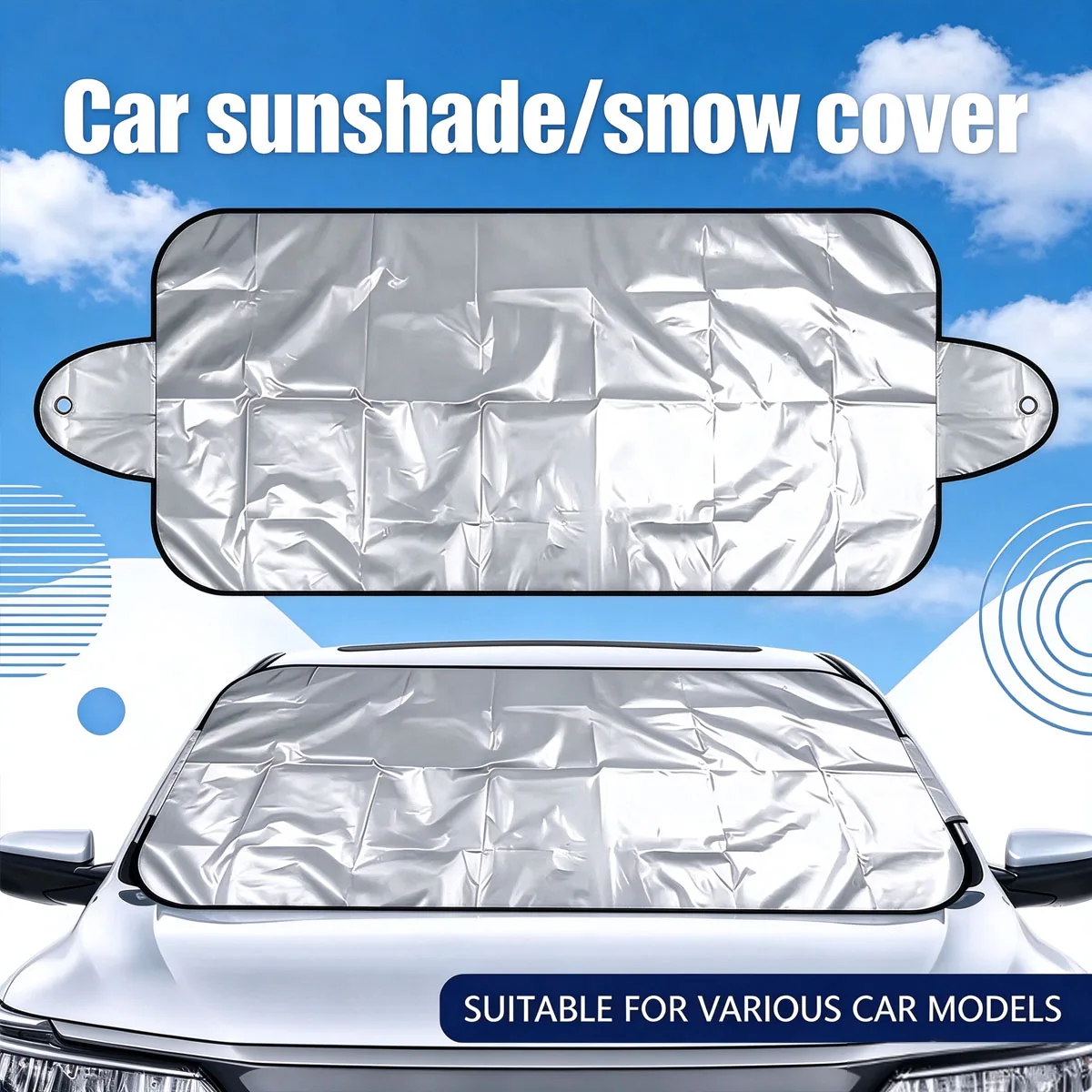 car windshield snow cover waterproof ice frost protector easy install quick removal for all cars SUVs trucks vans auto