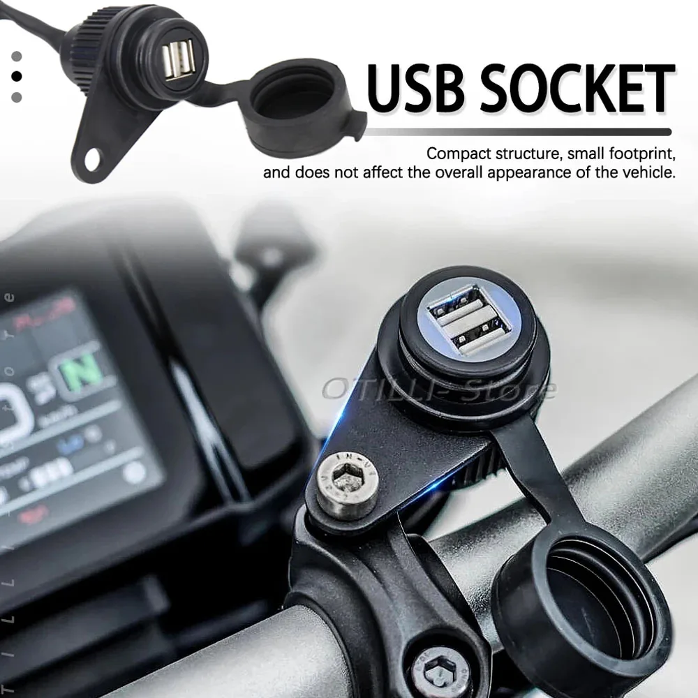 

USB Charger Plug Socket Adapter Suitable For YAMAHA MT09 2017 - 2021 MT-09SP XSR900 Tracer 900 MT07 XSR700 MotorcycleAccessories