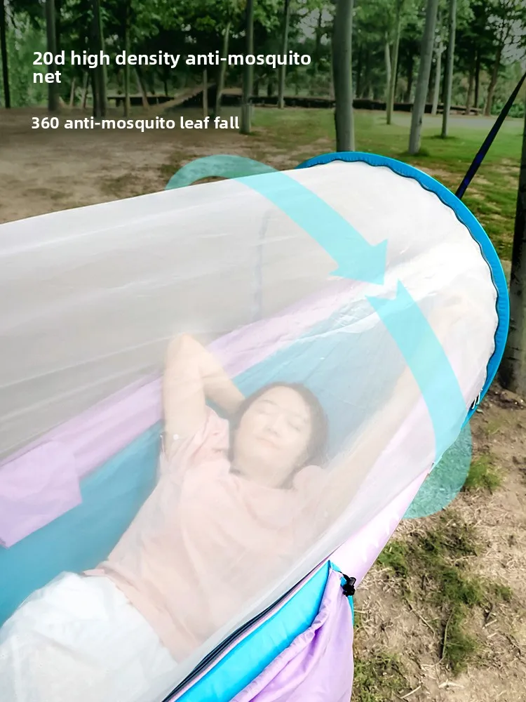 Hot Sale Inflatable mosquito-proof hammock Outdoor children's camping with mosquito net Adult anti-rollover indoor swing Double