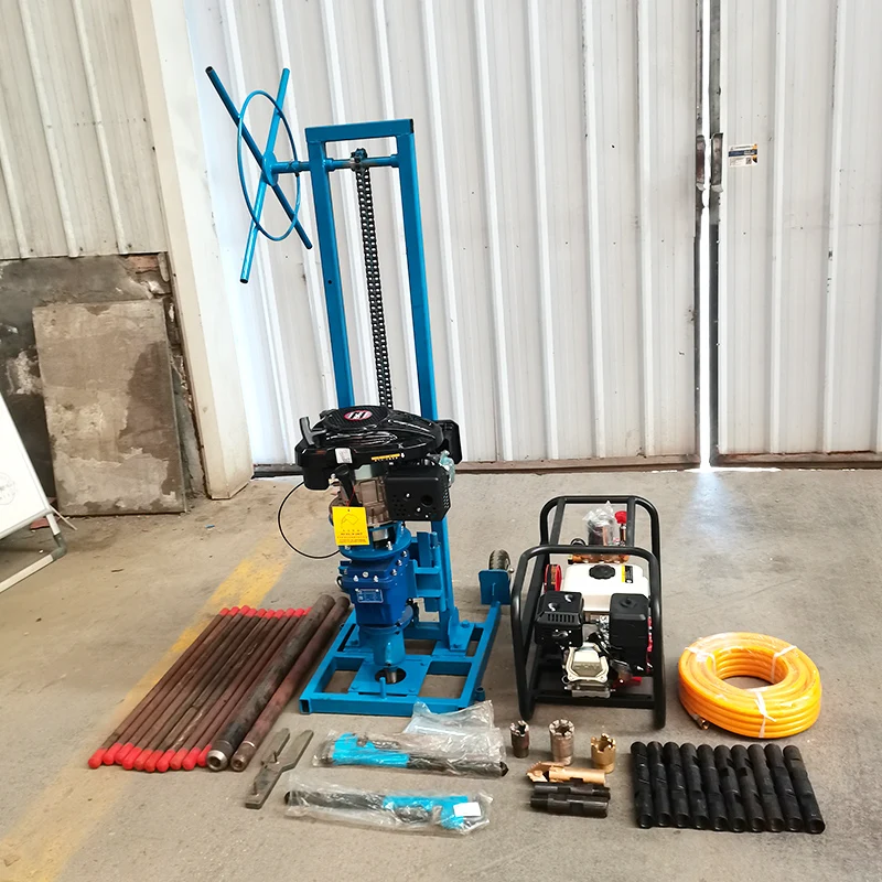 カスタマイズ可能な25m高効率単体式携帯型小型地質探査コアボーリングリグ