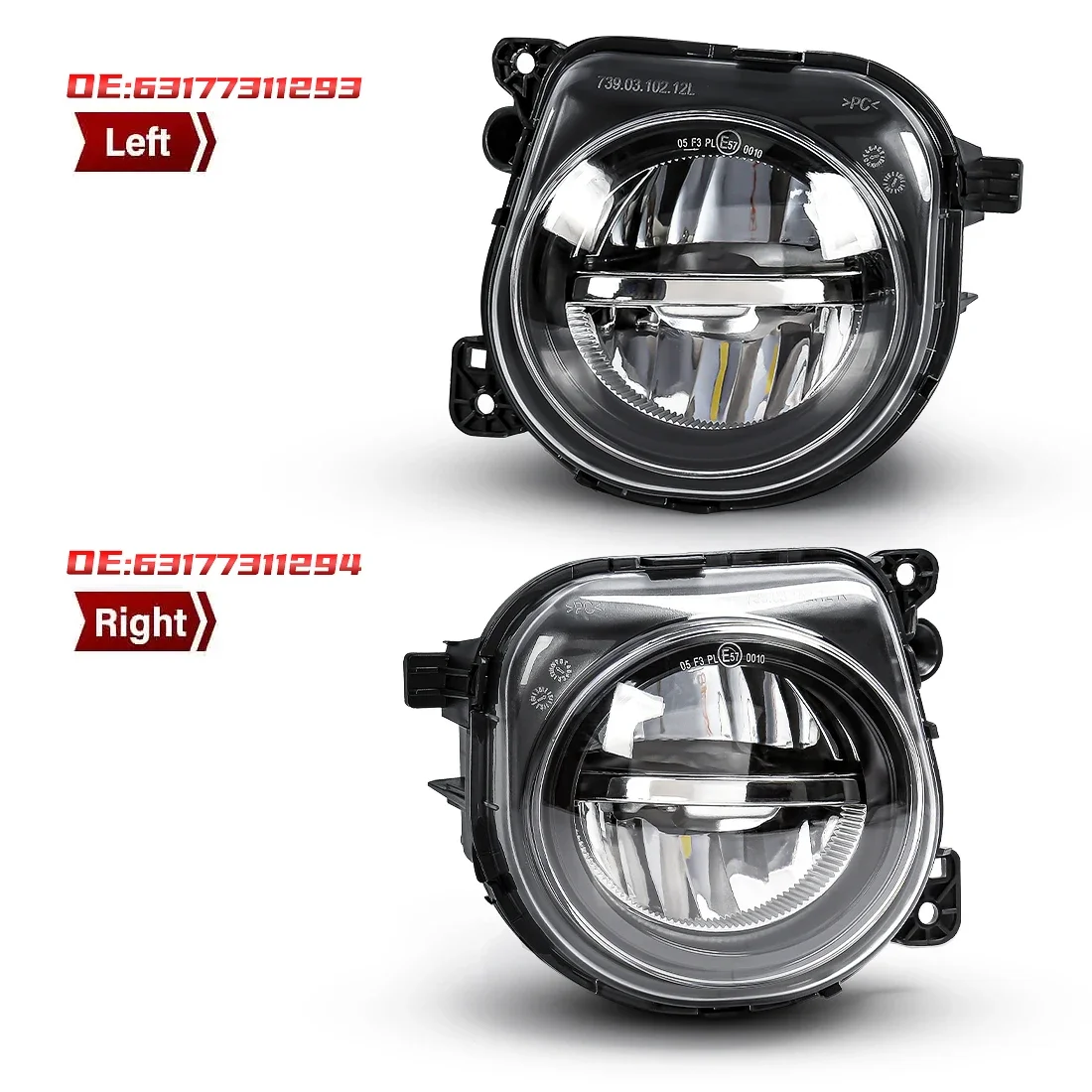 LED Fog Lights For BMW 5 Series F07 F10 F11 F18 LCI 528i 535i 550i 2013 2014 2015 2016 OE: 63177311293 63177311294 Car DRL Lamp