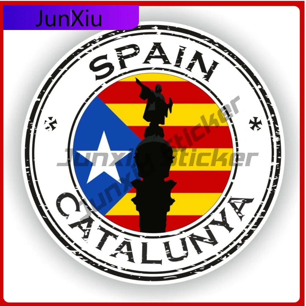 

Spain Catalunya Seal Trendy Car Durable Vinyl Sticker Design Round Decoration Sticker Vinyl Decal Car Weatherproof Accessory