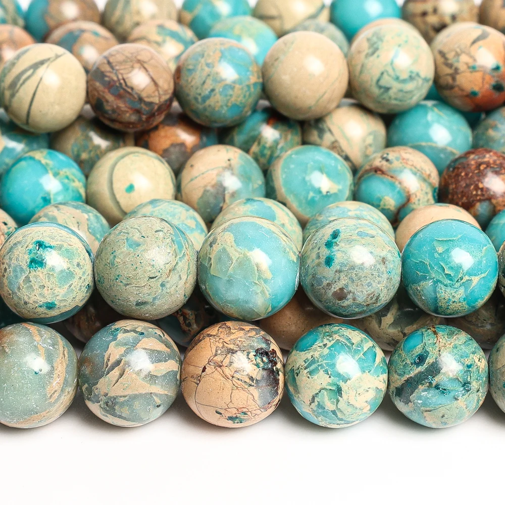 COLORFUL SNAKESKIN JASPER BEADS 4MM 5MM 6MM 7MM 8MM 9MM 10MM SMOOTH ROUND LOOSE BEADS FOR DIY BRACELET NECKLACE JEWELRY MAKING
