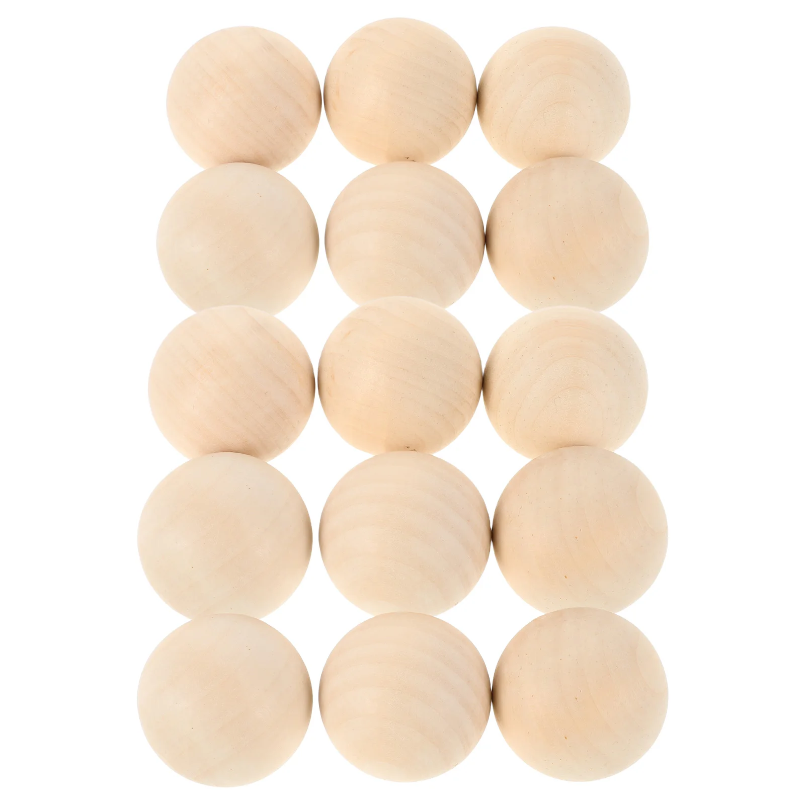 

15 Pc Wooden Hockey Ball Outdoor Balls Floor Plain Craft Mini Training Supplies Equipment Natural