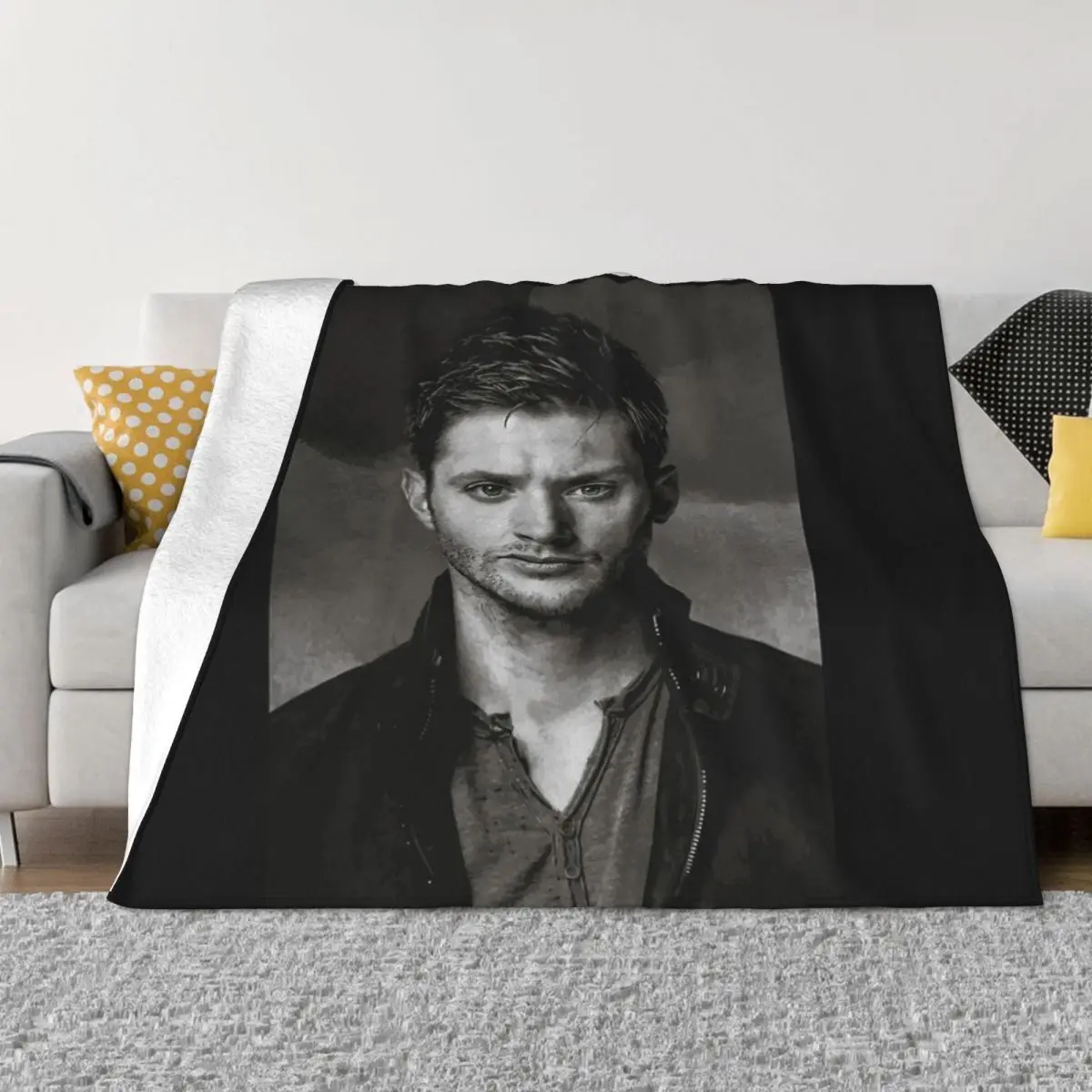 

Portrait Of Dean Winchester Plush Knee Blanket Blankets & Throws Home And Decoration Throw Blanket