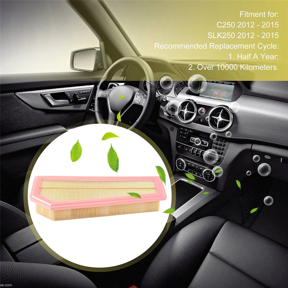 Engine Air Filter for Mercedes Benz W204 S204 C204 A204 R172 C250 SLK250 2012-2015 2710940304