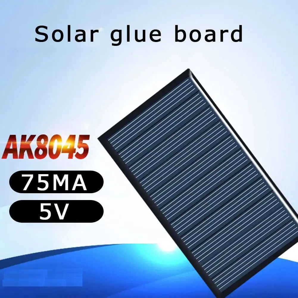 80x45mm 5V 75mA Solar Panel Drop Glue Board DIY Solar Silicon Panels Board Polycrystalline Garden Light Power Accessories