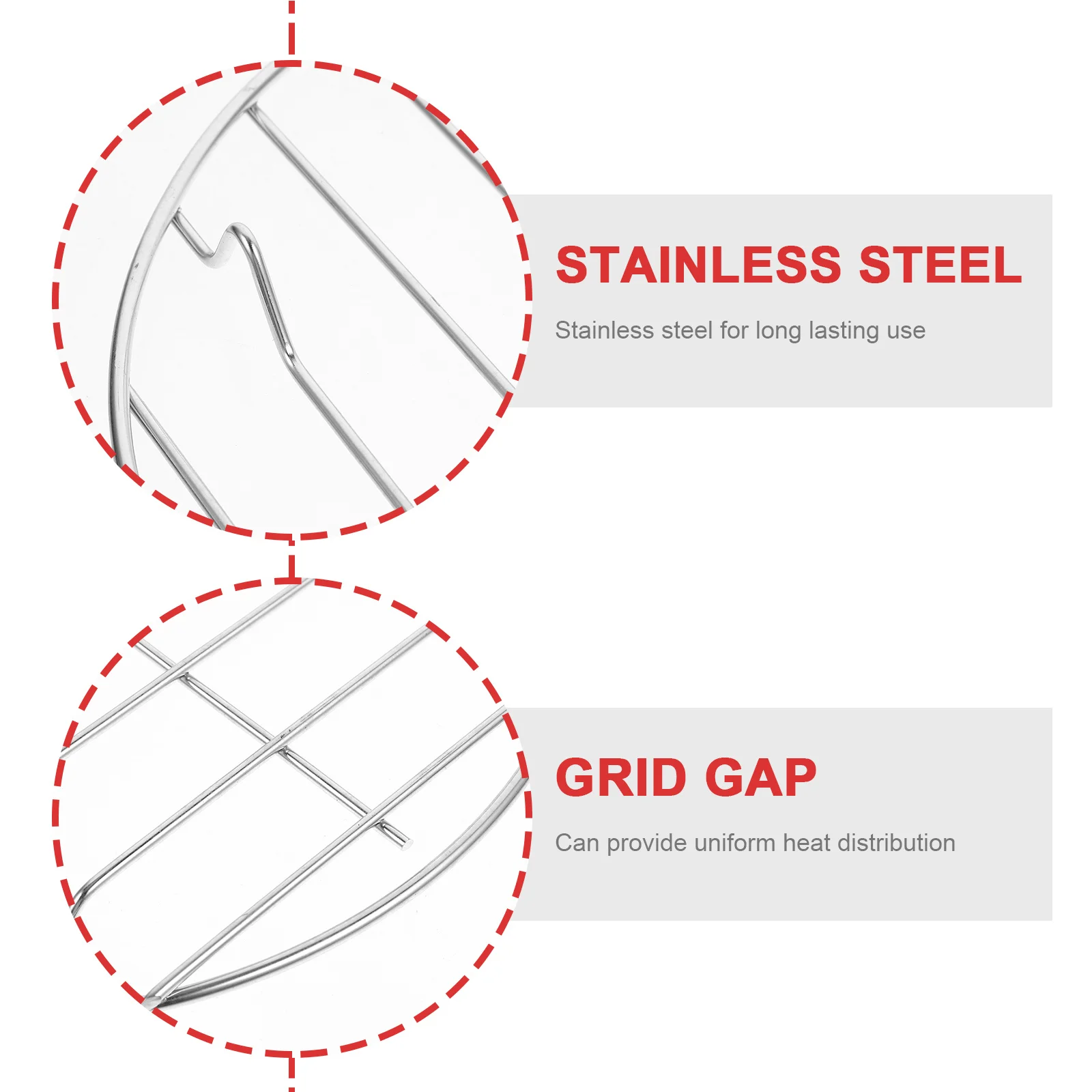 

Stainless Steel Round Bbq Net Grill 22cm Long Lasting Meat Fish Vegetable Roast Rack Portable Baking Rack Bbq Net Grill