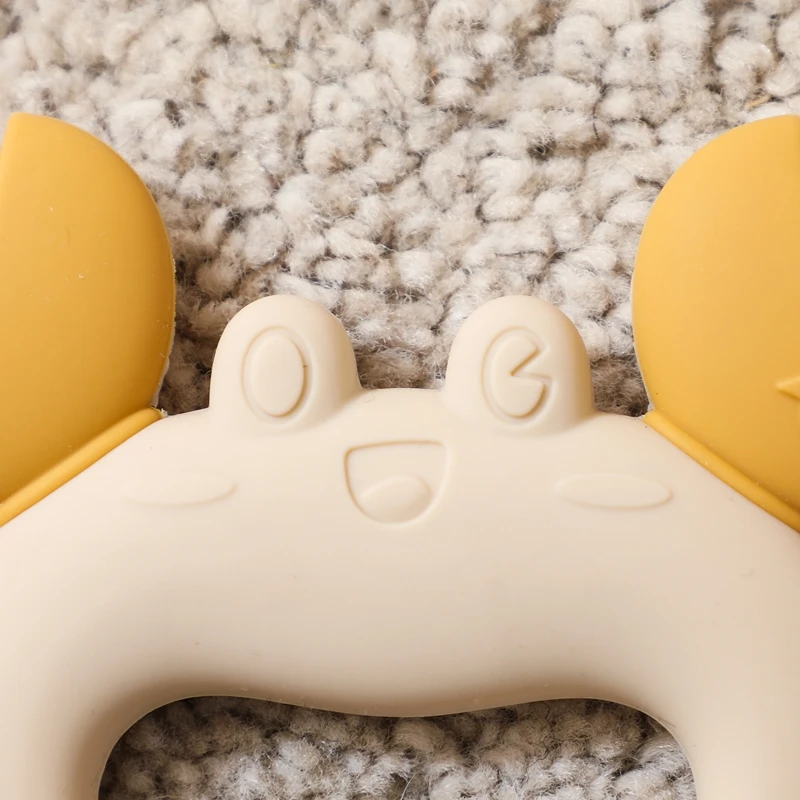 Silikon Baby Beißring Baby Spielzeug 0 bis 12 Monate BPA FREI Kauen Zahnen Spielzeug Krabbe Mehrfarbige Beißring Reborn Silikon Spielzeug geschenk – Detail 16