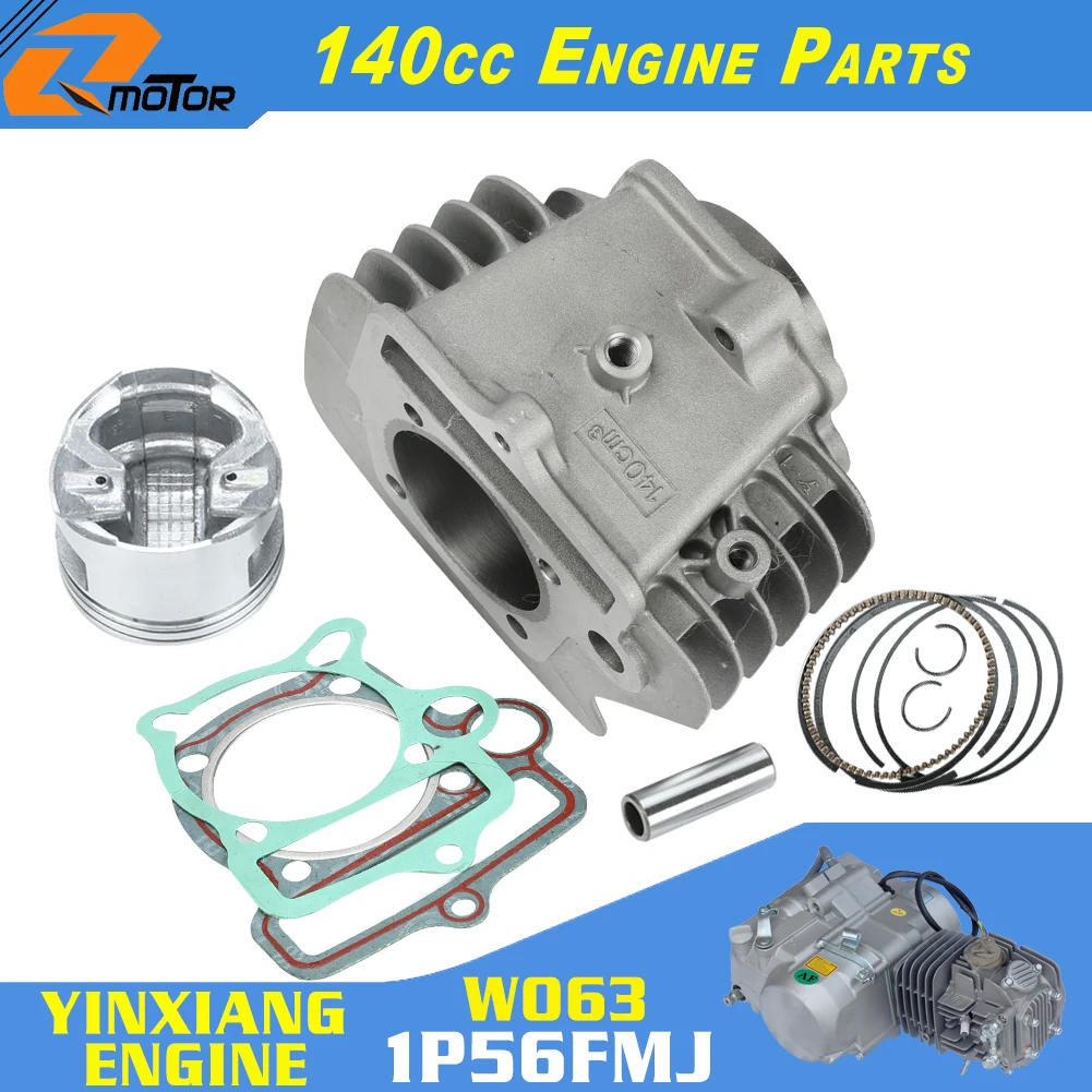 140cc Engine Cylinder Set 56mm Bore Cylinder Piston Ring Gasket For KAYO BSE SSR SDG YX140 YinXiang Dirt Pit Bike Atv Quad Parts