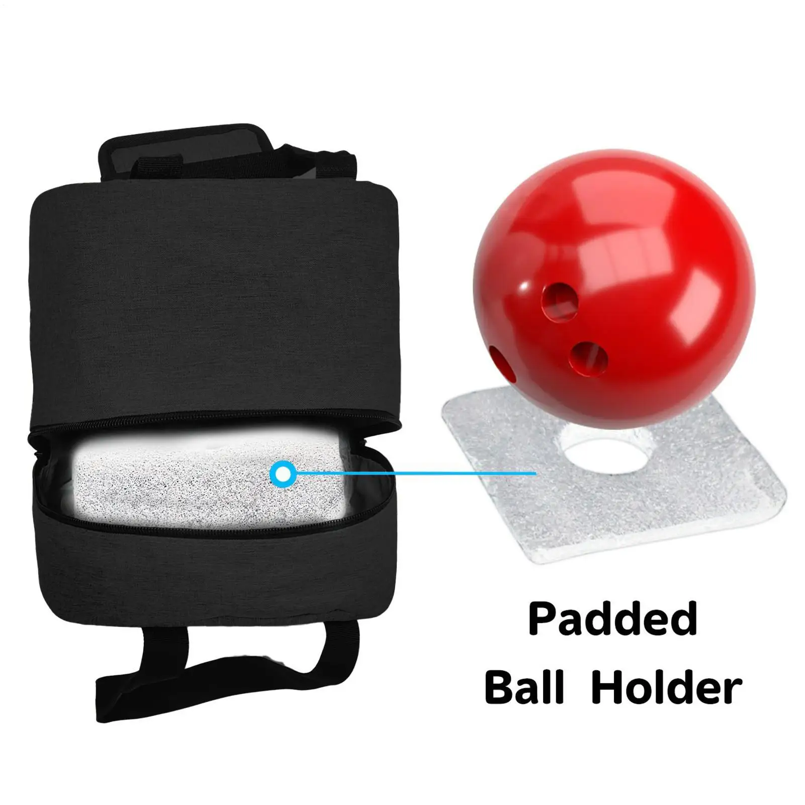 

Сумка для боулинга, сумка для переноски мячей для боулинга с мягким держателем, водонепроницаемая сумка с боковыми сетчатыми карманами для игроков, мужчин, спортсмен