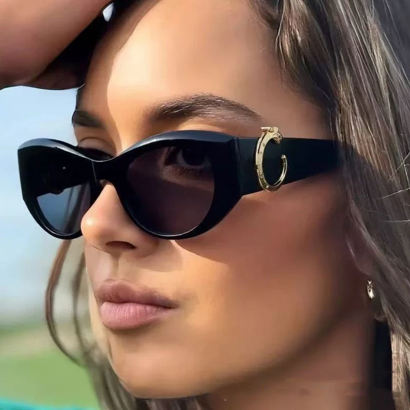 Auto-Sonnenbrille Neue Trendige Polygonale Punk-Sonnenbrille für Frauen Beliebte Kleine Rahmen Verlaufsglas Luxus-Brillen Europäischer und Amerikanischer Stil