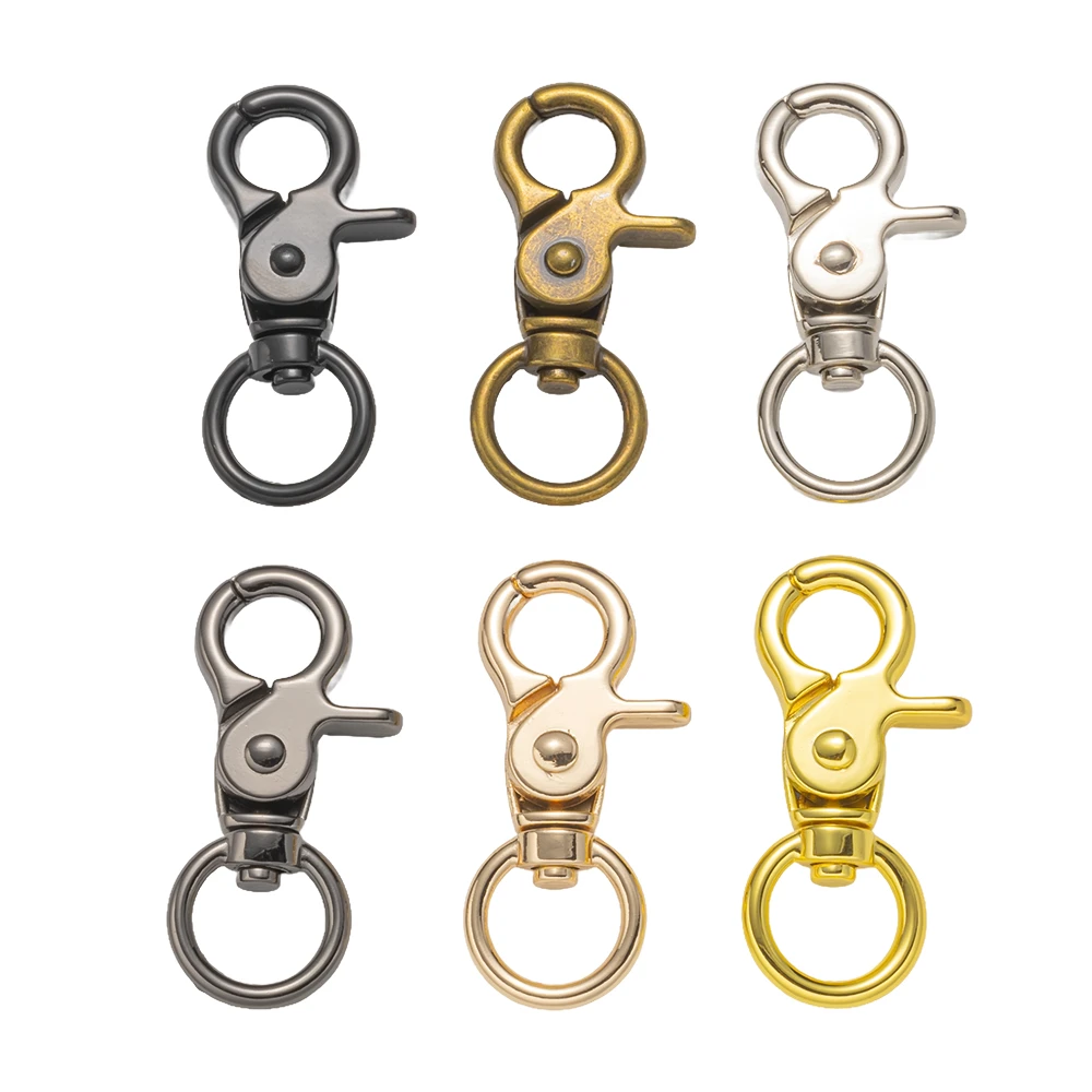 

5Pcs Swivel Lobster Pendant Key Ring Leather Bag Handbag Key Chain Clips For DIY Trigger Snap Hook Jewelry Making Accessories