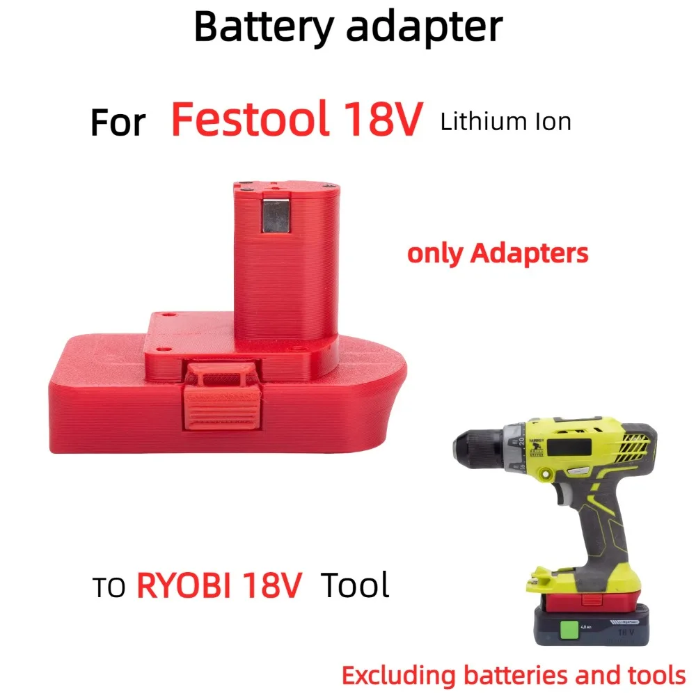 

Battery Adapter/Converter For Festool AIRSTREAM 18V Li-ion Battery TO Ryobi 18V ONE+ series Cordless Power Tools(Only Adapter)