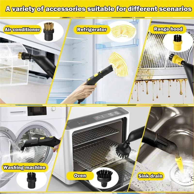 A74G-accessoire de brosse ronde pour nettoyeurs à vapeur Karcher SC1 SC2 SC3 SC4 SC5 CTK10 CTK20