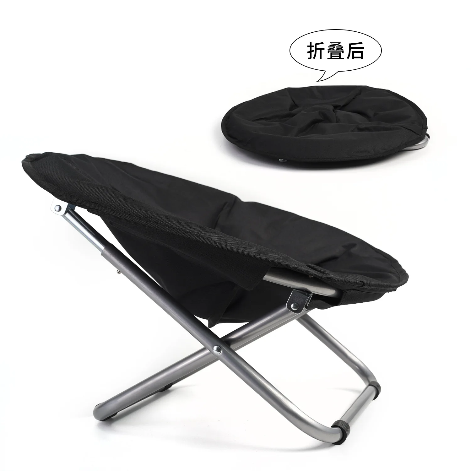 Waterproof Portable Folding Pet Chair, Round Elevated Cat Bed, Puppy Papasan Chair, Pet Moon Bed