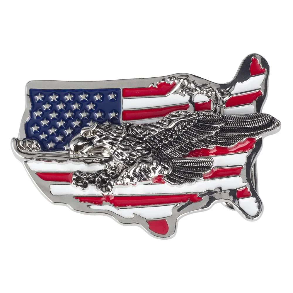 American Map Belt Buckle Star-Spangled Banner Haliaeetus Leucocephalus