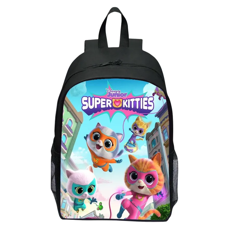 Ransel anak-anak 16 inci, SuperKitties, ransel sekolah dasar dan menengah, ransel TK untuk anak laki-laki dan perempuan