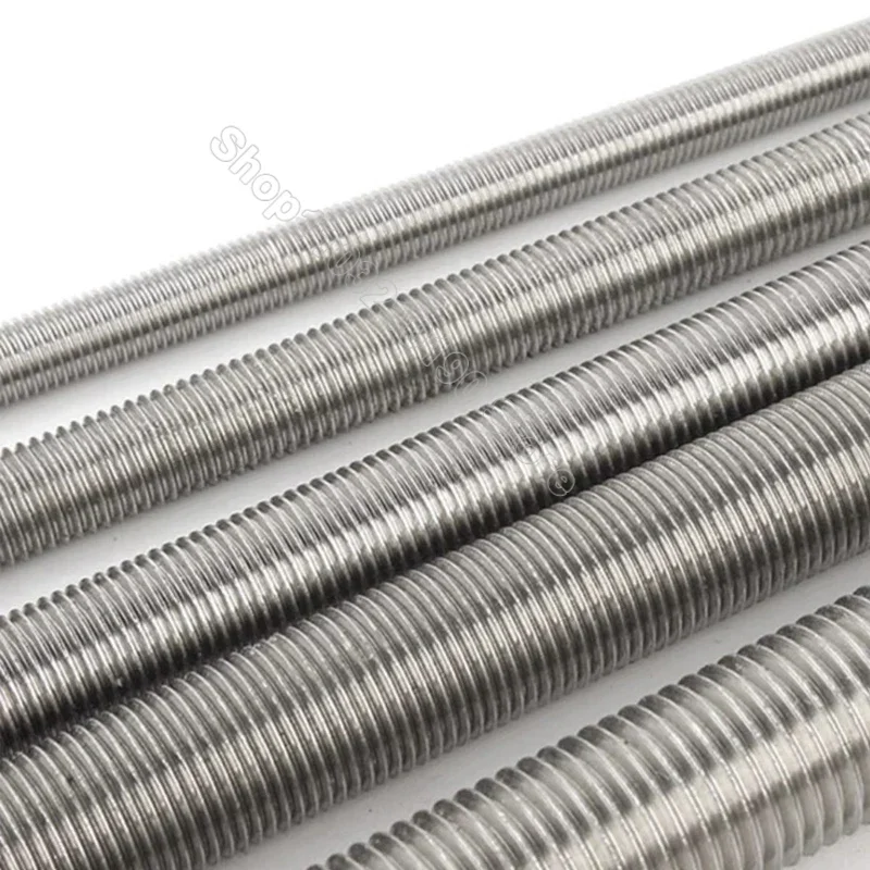 M2 M2.5 M3 M4 M5 M6 M8 M10 M12 Full Threaded Rod Fully Metric Thread Rods Shaft Bar Screws Stainless Steel Bolt Stud L=16-500mm