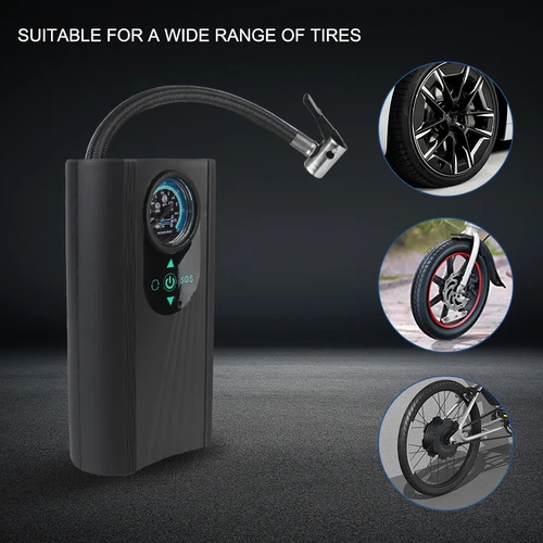 Imagen 2 del producto Inflador de neumáticos de motocicleta de alta precisión, compresor de aire eléctrico de 12V para motocicleta, bomba de aire portátil de inflado rápido