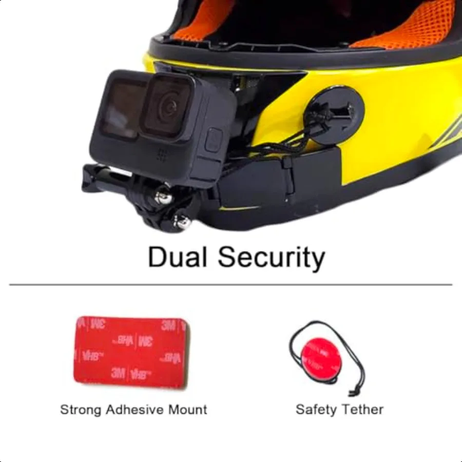 Helmet Chin Mount for GoPro Adhesive Chin Mount Fit for Full Face Motorcycle Helmet Immersive POV Recording Compatible With GoP