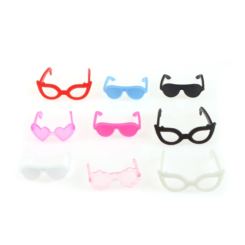 20Pcs Doll Glasses Dollhouse Miniature Colourful Glasses Eyewear Cool Eyeglasses Doll Decor Accessories Toy Random Color