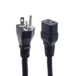 US NEMA 6-20P to IEC C19 SJT Power Cord 20A 125V American Heavy-duty Computer Extension Cable 12AWG Power Line 1.8m(6ft)