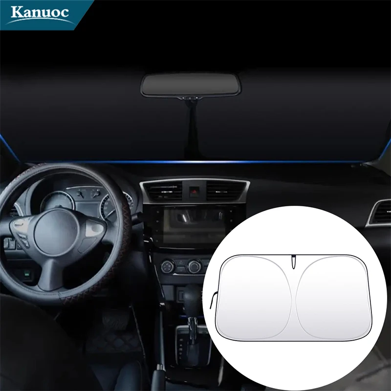 

For Fiat 500 500L Car UV Sunscreen Sunshade Sun Shade Front Rear Window Film Folding Windshield Visor Cover Interior Accessories