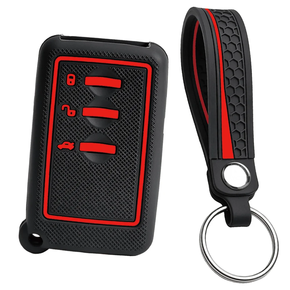 For Subaru Forester Outback Crosstrek Impreza Ascent WRX BRZ silicone car key fob cover with compact finger loop and key ring
