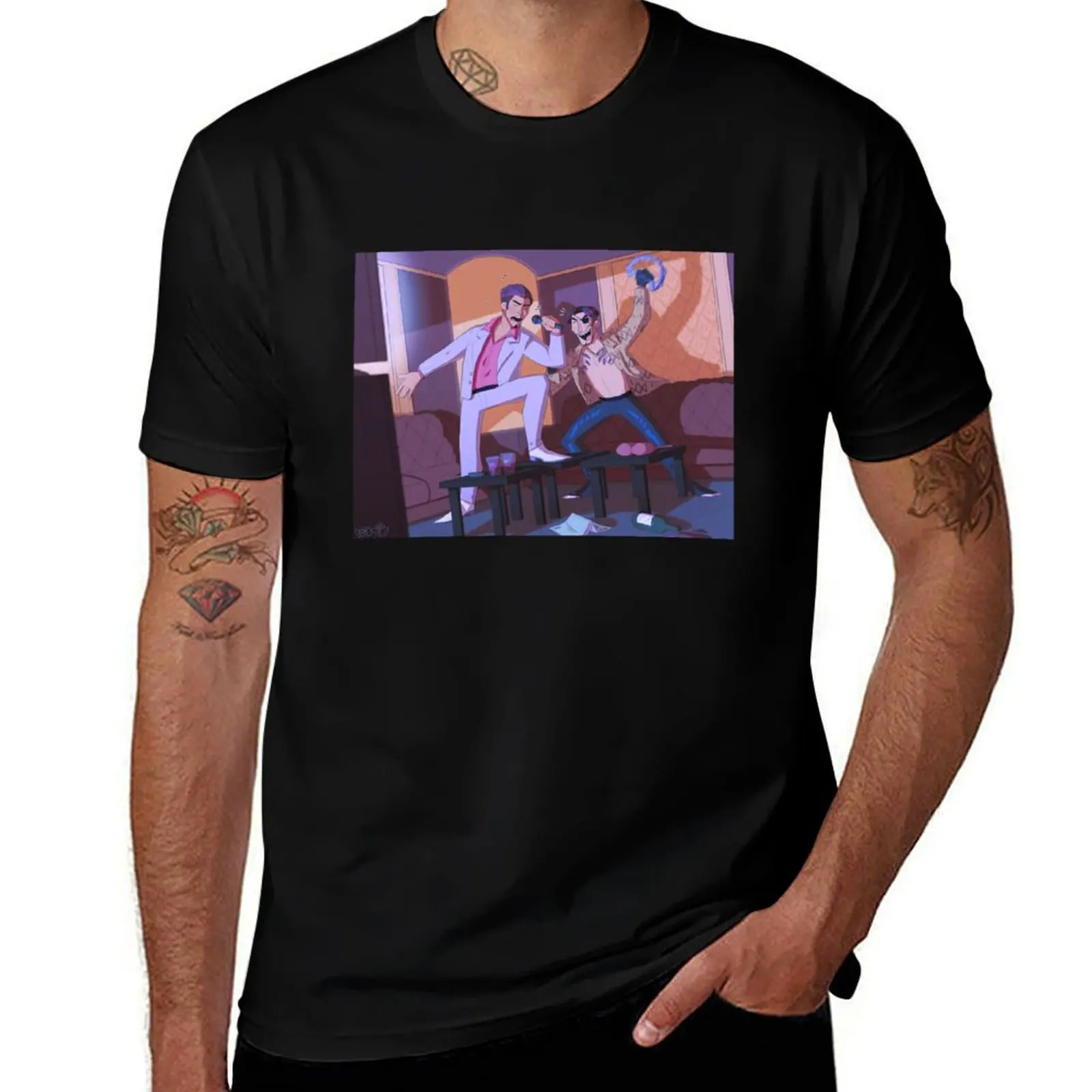 Camiseta para la noche de karaoke, camiseta informal de manga corta para uso diario