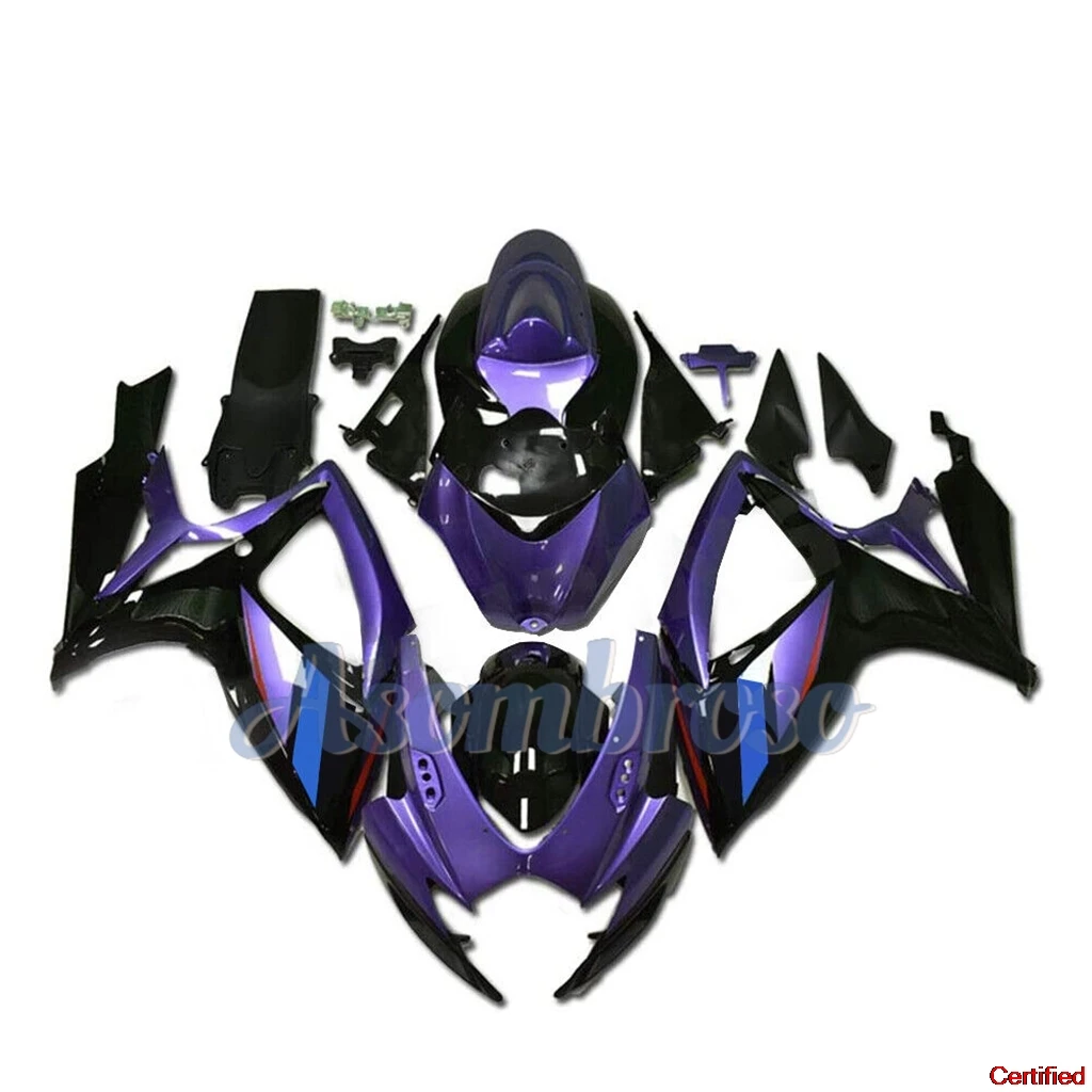 Purple Black Motorcycle Fairing kit fit for GSX-R600  2006 2007 GSXR600 GSXR750 06 07  K6 GSXR 600 Repair Parts set