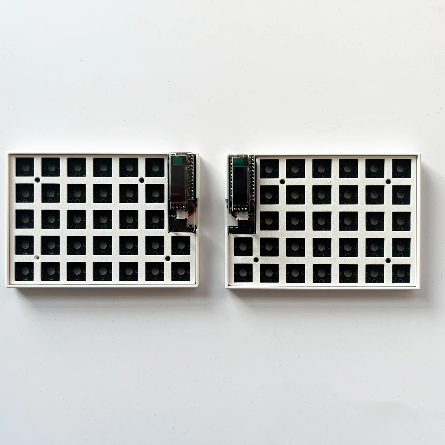 Teclado ergonómico inalámbrico Felix Mx, 64 teclas para interruptor MX, Kit de teclado mecánico para juegos DIY, pantalla OLED ZMK impresa en 3D