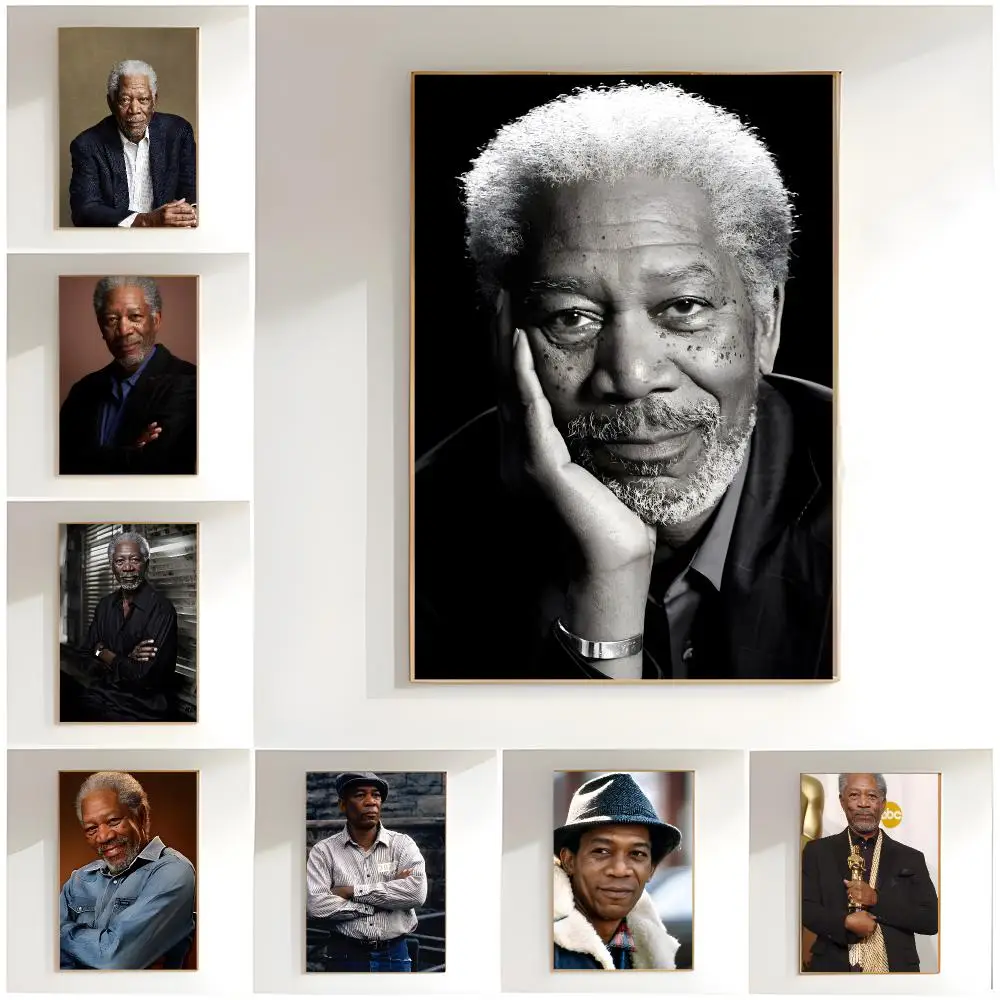 classic actor m-morgan freeman Poster Classic Wall Art  Home Decor  Peel and Stick Unframed