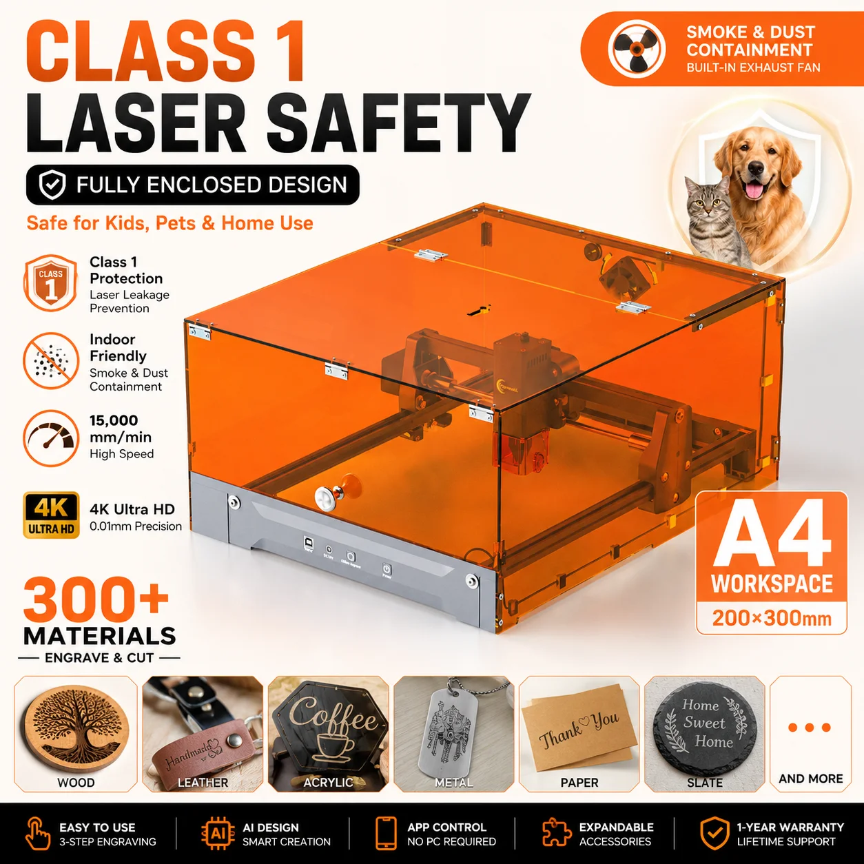 Carverall K15 Pro Lasergravurmaschine 7W 12W mit Luftunterstützung Wabenrotor 1W 1064nm IR WiFi USB App LightBurn Kompatibel – Detail 15