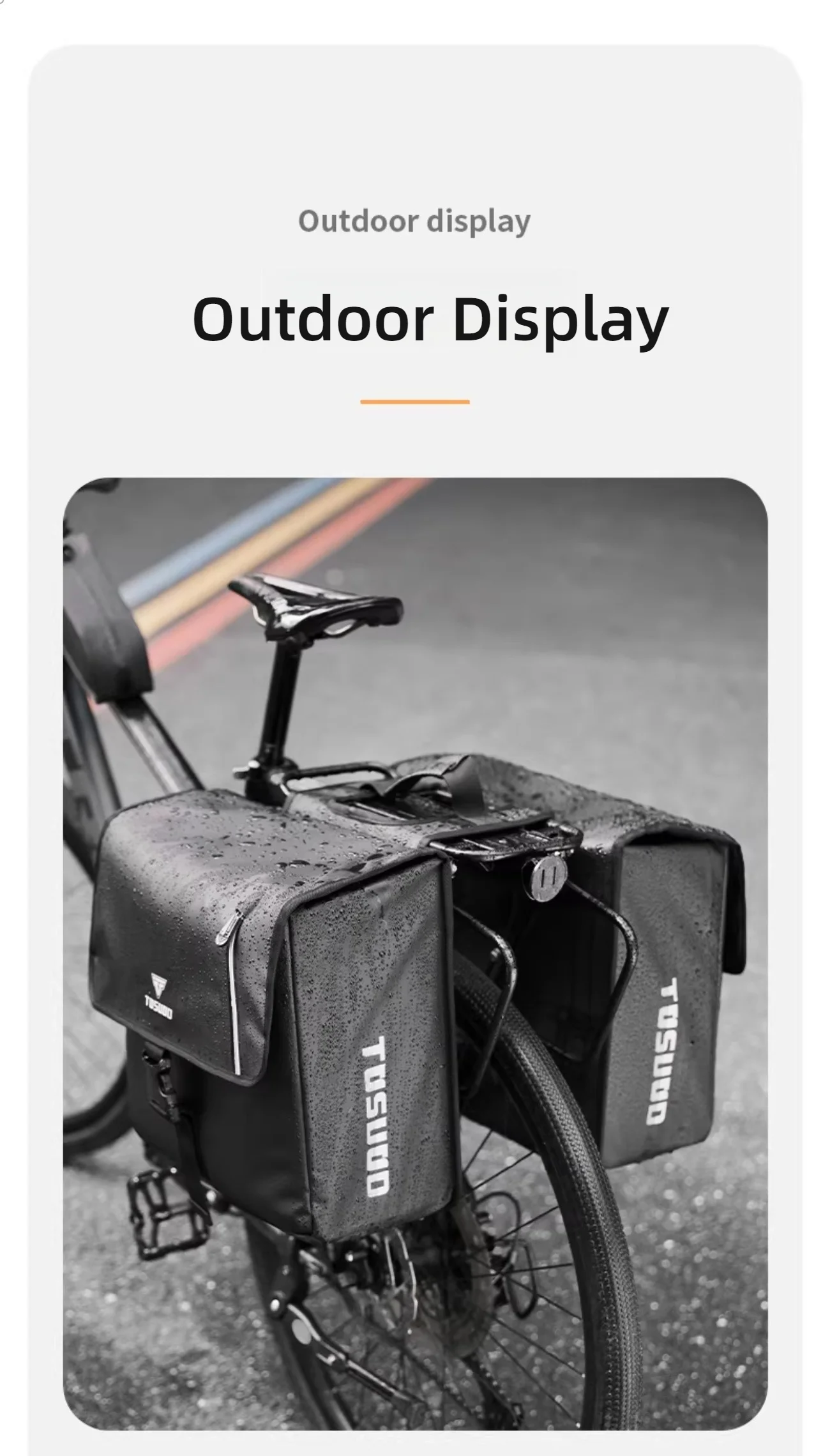 TOSUOD 40L Fahrrad-Rücksitztasche mit großer Kapazität, Fahrrad-Seitentasche, Fahrrad-Gepäckträgertasche, Fahrradtasche für Radfahren, Reisen – Detail 14