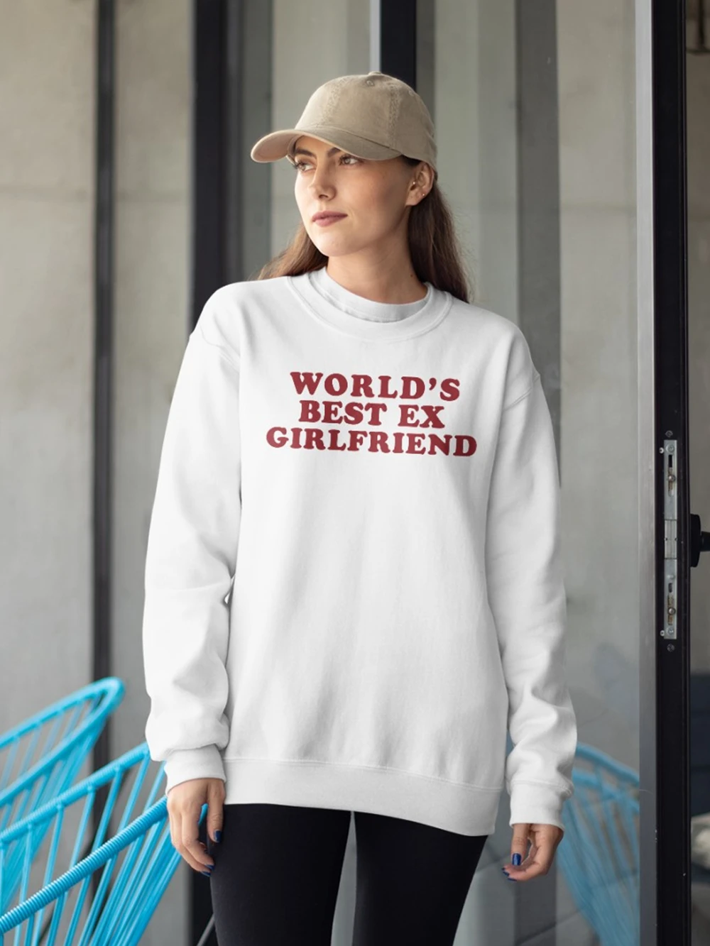 World's Best Ex Girlfriend Women's Knit Sweatshirts Hoody Spring New Style Cotton Jacket Tops Letter Print Itself