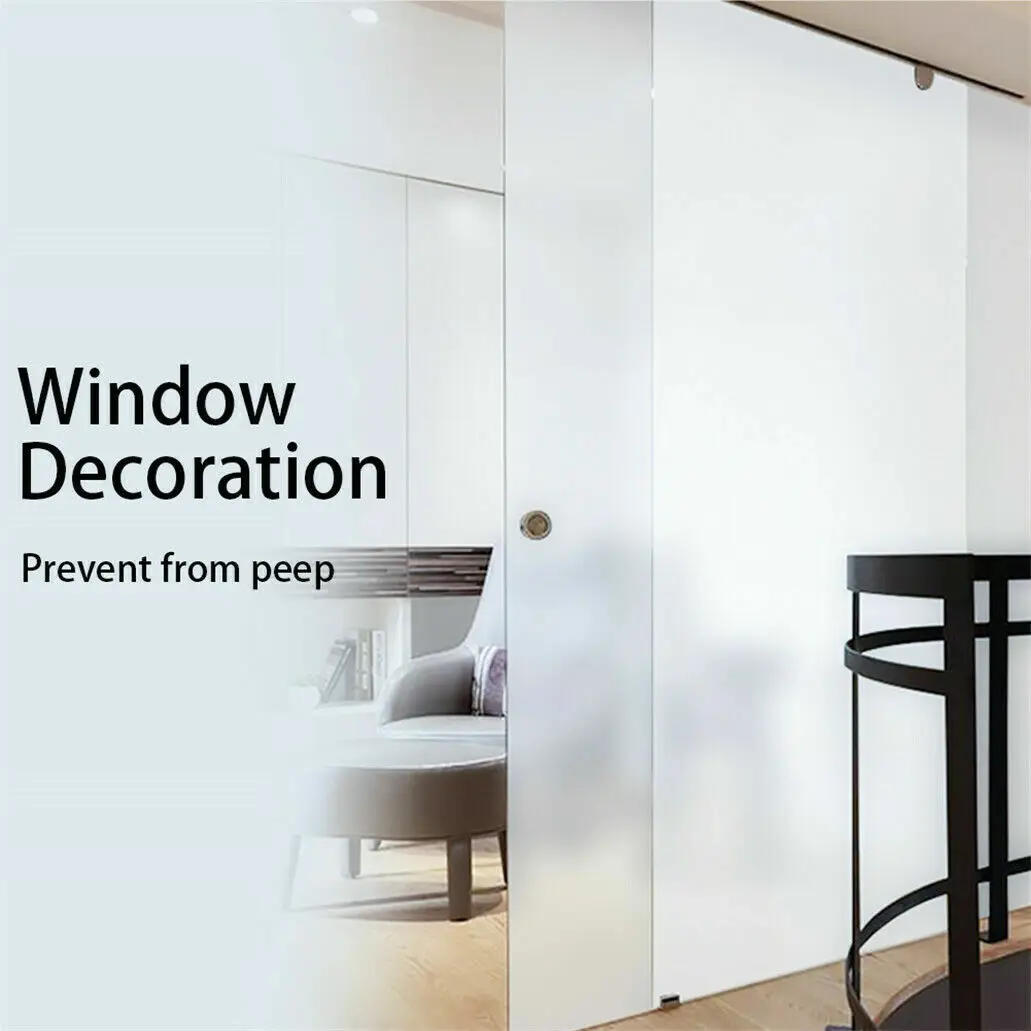 

Matte White Window Film Privacy Frosted Heat Control Glass Covering for Home Opaque Pure Self Adhesive Door Sticker for Bathroom