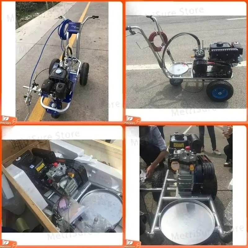 Hand-Pushed Cold Spray Line Marking Road Striping Equipment for Pavement Roadway Airport Runway Highway Construction