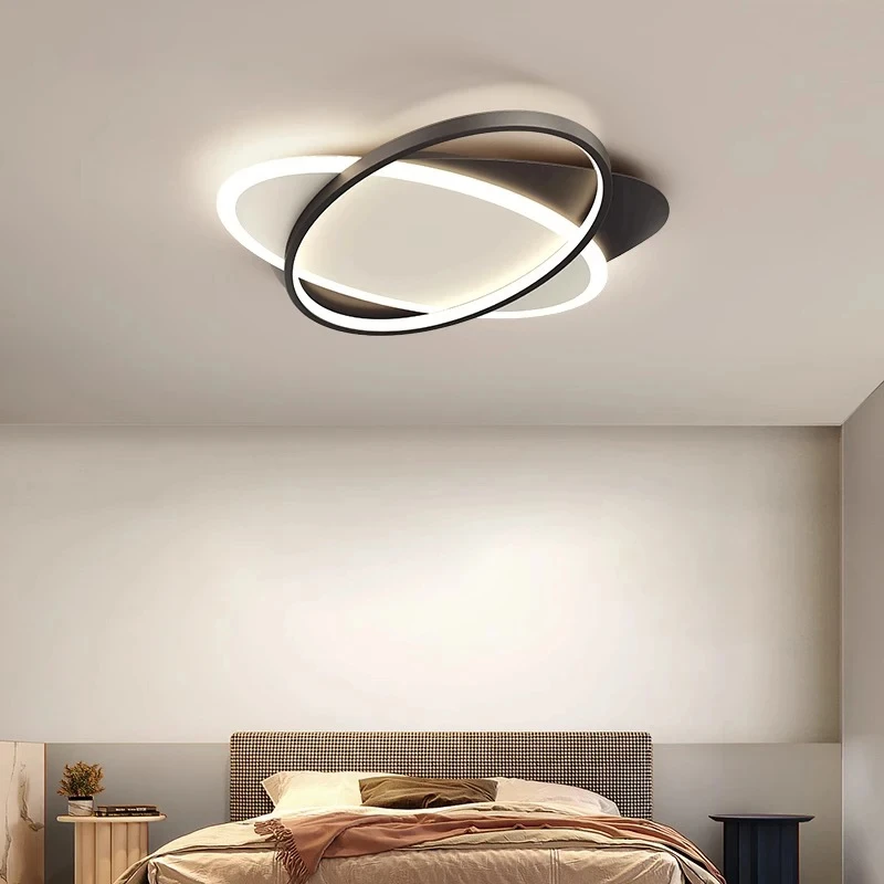 Modern Bedroom Ceiling Light Home Decor Nordic Creative Elliptical Geometric Lamps Study Room Living Room LED Lighting Fixtures images - 6