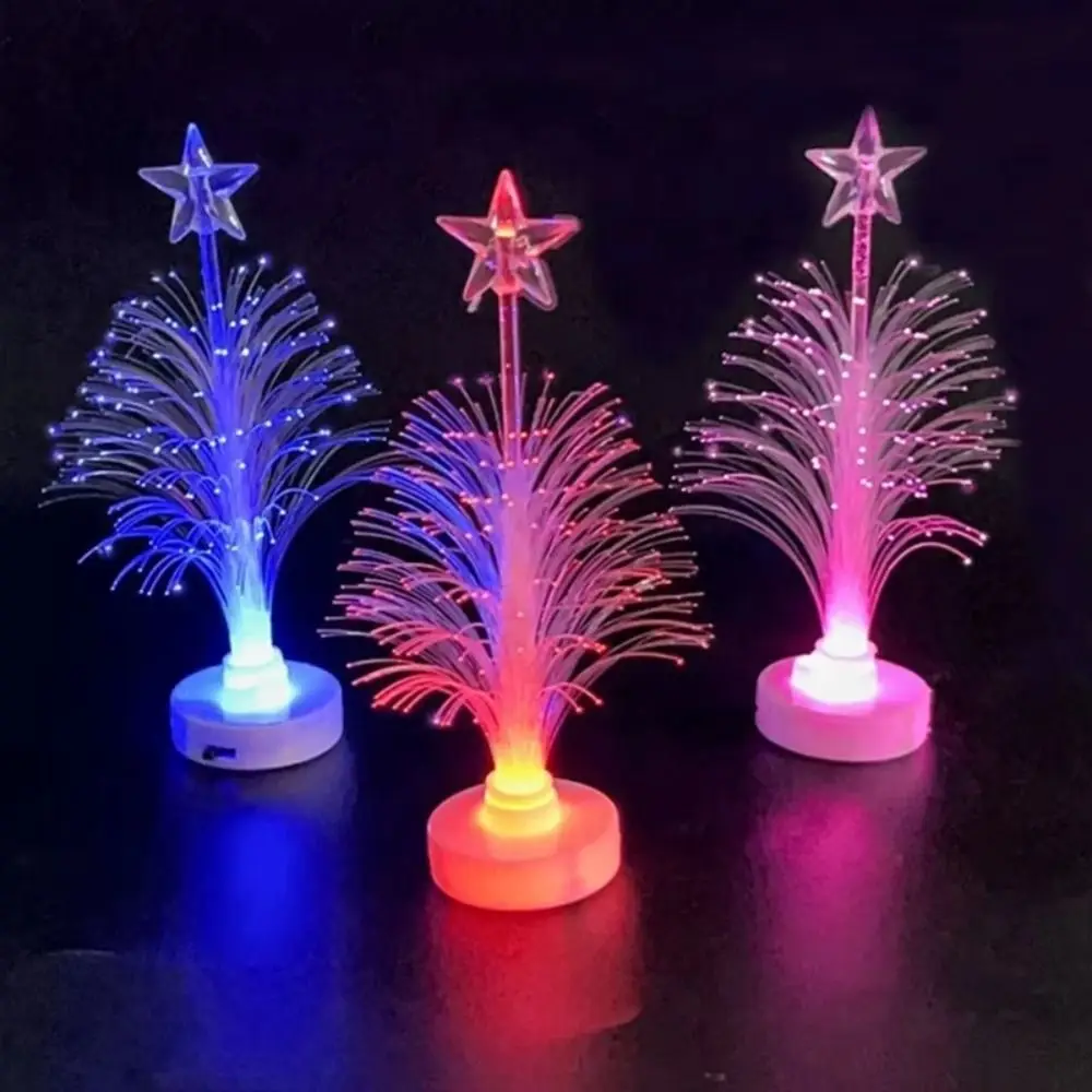 Luminous LED Christmas Fiber Tree Color-changing Fiber Optic Luminous Fiber Optic Christmas Tree LED Light Night Light
