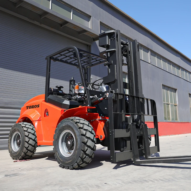 

TOROS Sale Rough Terrain Forklift 5 Ton Terrain All Terrain Forklifts With Attachment Lift Height Customized Off Road Forklift