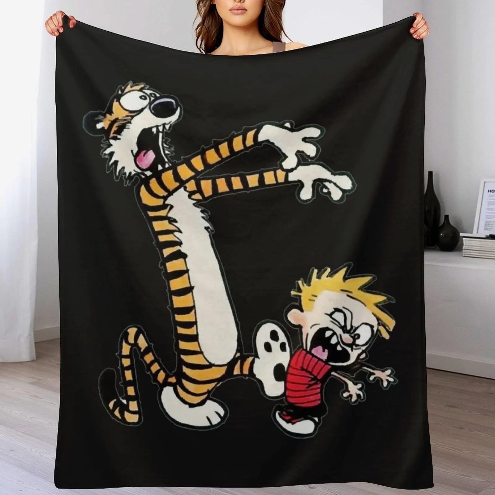 

BEST SELLER - Calvin And Hobbes Merchandise Perfect Throw Blanket Quilt Bed covers for babies Flannel Fabric Blankets