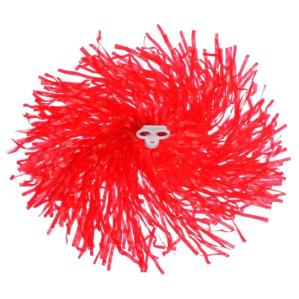 1 paio di pompon Cheerleader con manico a doppio foro concorso Flower Cheerleading tifo Ball Dance Party Decorator forniture per Club