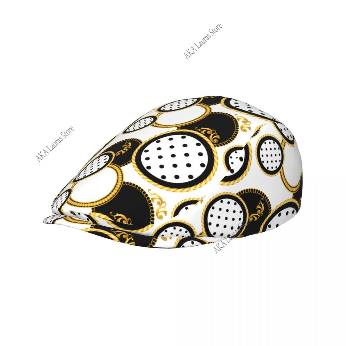 Winter Hat Male Berets Golden Chains With Polka Dots HJat for Women