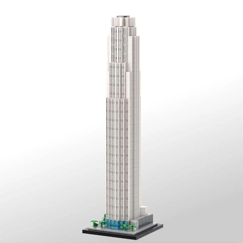 MOC Building Blocks Assembly Toy Set Bank of America Tower 1:800 scale model 915pcs Skyscraper Series Creative gift The best gif