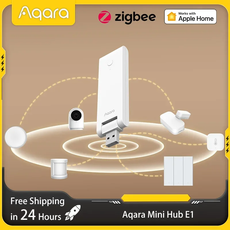 Aqara Smart Gateway E1 Hub Zigbee 3.0 USB Smart Wireless Hub Remote Connect Smart Home for Xiaomi Mijia Apple Homekit APP