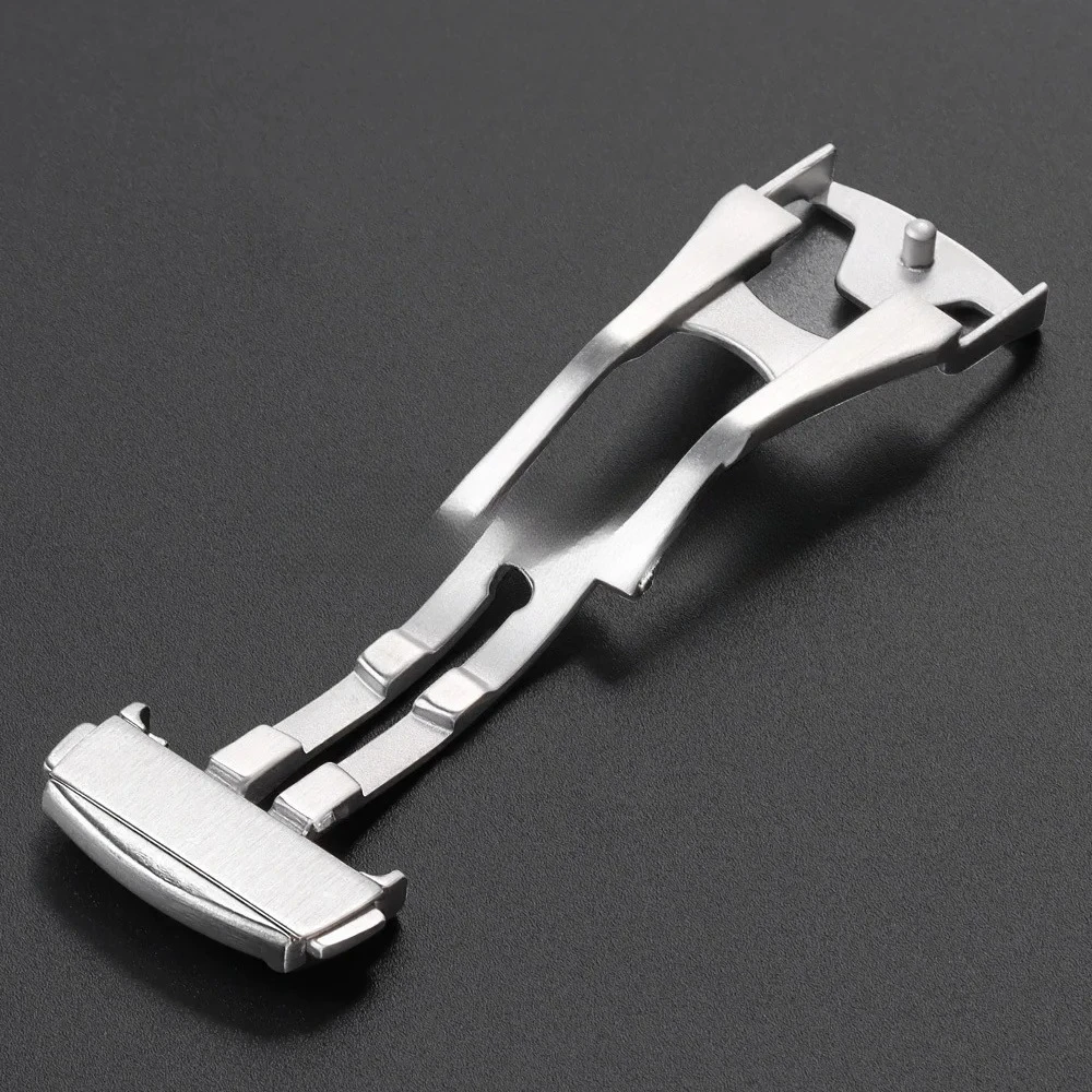 مشبك ساعة لأوميغا 16 مللي متر 18 مللي متر 20 مللي متر مشبك نشر من الفولاذ المقاوم للصدأ لساعة مطاطية من النايلون زر فراشة قابل للطي 2026