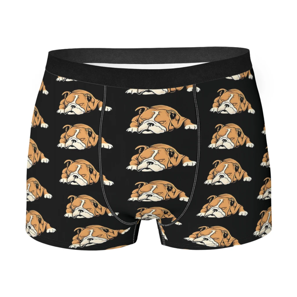 Calzoncillos de Bulldog Inglés para hombre, ropa interior, pantalones cortos ventilados, Bóxer