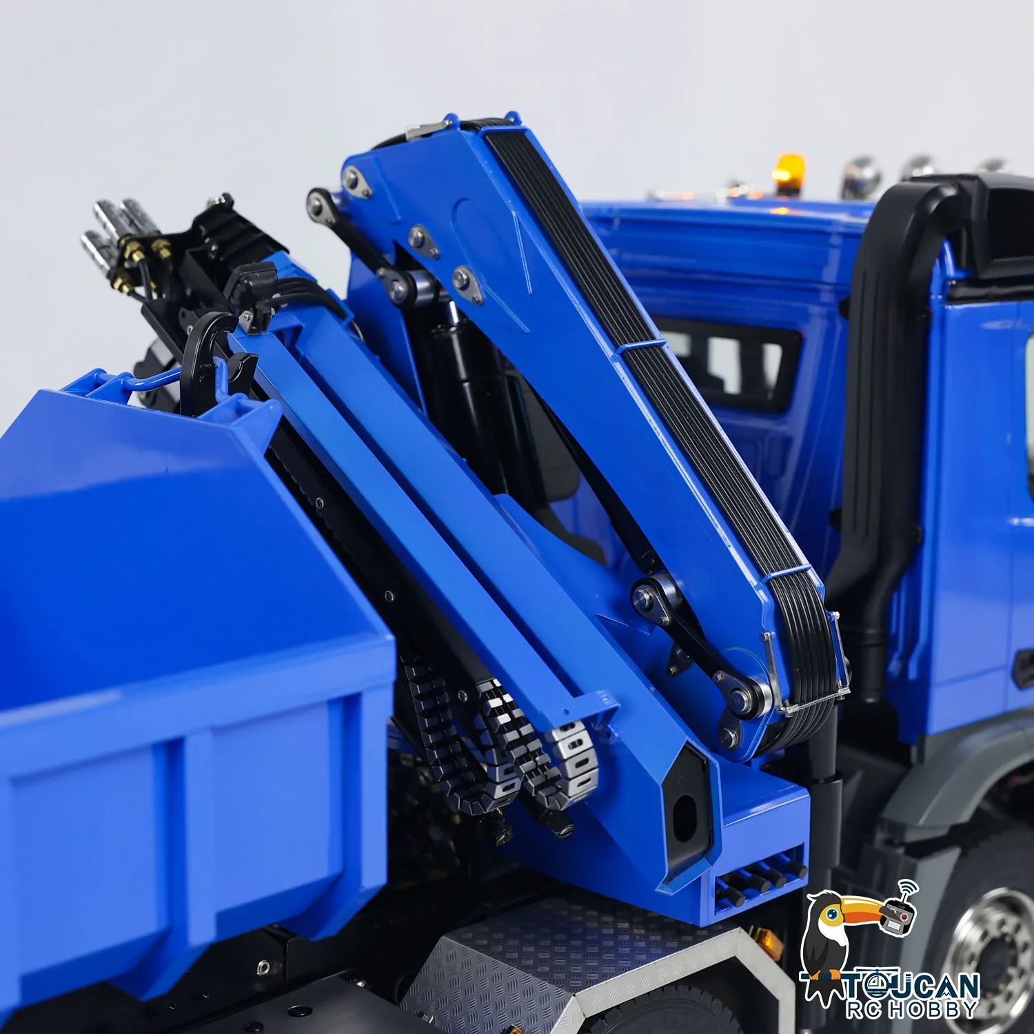 10x10 1/14 Dumper Car RC Hydraulic Full-dump Crane Truck 3-speed Transmission Light Sound Tandem XE Remote Control Model Toy