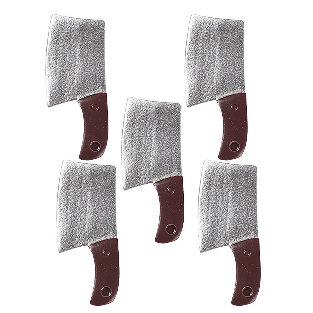 5 stuks hars miniatuur keukensnijder gladde randen realistische kleuren mini huis keukenaccessoires mini keukengerei decoratie